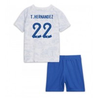 Frankrike Theo Hernandez #22 Bortadräkt Barn VM 2022 Kortärmad (+ Korta byxor)